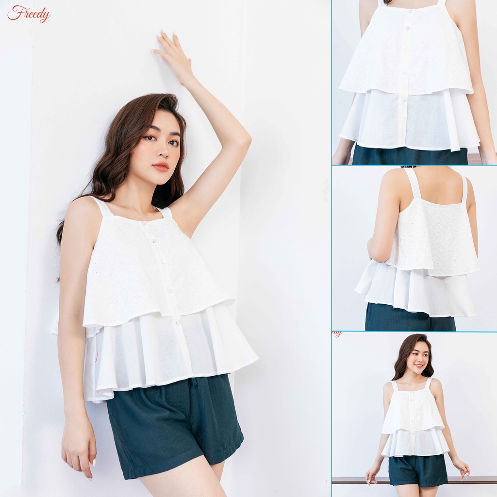 [Mã BMBAU50 giảm 7% đơn 99K] Đồ bộ ngủ 2 dây ngắn cotton đẹp cao cấp freedy-BH1251-BH1256