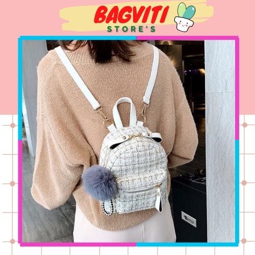 Balo mini nữ nhỏ vải dạ đẹp đi chơi thời trang phong cách hàn quốc cao cấp