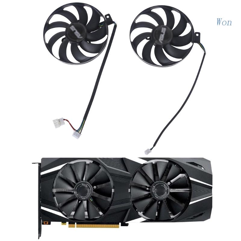 Won 2 Cái 88mm / 3,46In T129215Quạt Tản Nhiệt Đồ Họa SU 4Pin 12V 0.5A VGA Cho ASUS GTX1660 DUAL RTX2060