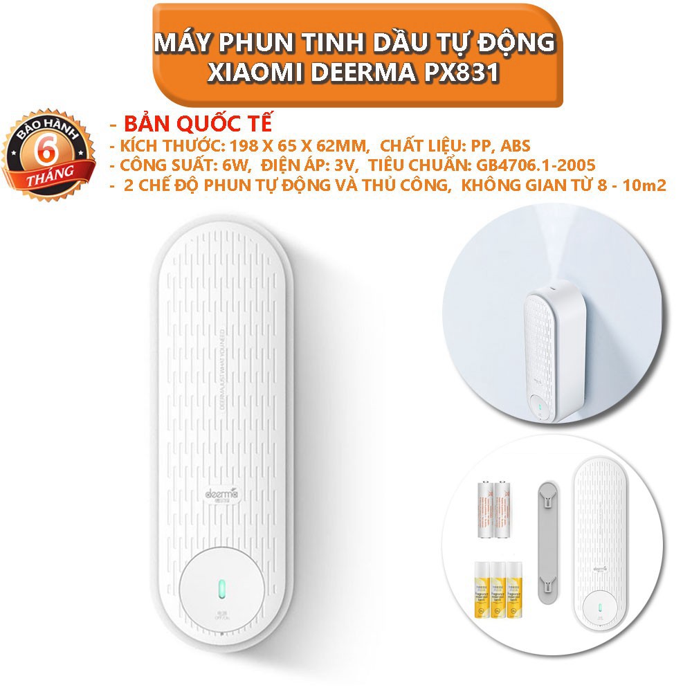 [SIÊU SALL ] [Bản quốc tế] Máy phun tinh dầu, tạo hương thơm tự động Xiaomi Deerma PX831 - Bảo hành 6 tháng - Shop Thế G