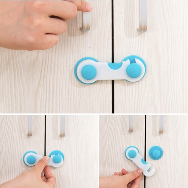 Khóa cài tủ lạnh/ ngăn kéo/ tủ đồ bảo vệ bé an toàn tiện lợi