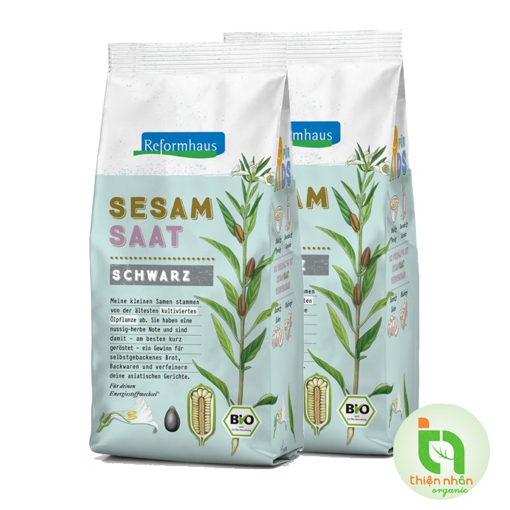 Hạt mè đen (hạt vừng) hữu cơ Reformhaus 250g Organic Black Sesame Seeds