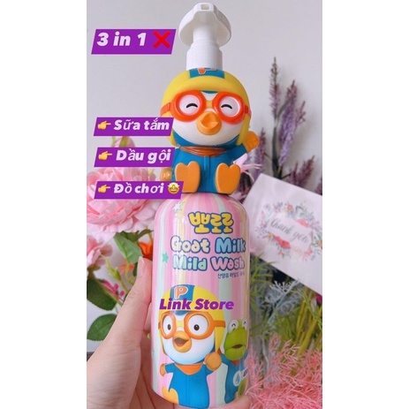 Sữa tắm gội xả Pororo Hàn Quốc dành cho trẻ em 400g an toàn và thơm mát