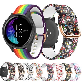 Dây đeo đồng hồ bằng silicon 20mm thay thế cho Garmin Venu/Venu Sq Music/Vivoactive 3/Forerunner 245/645/158/55