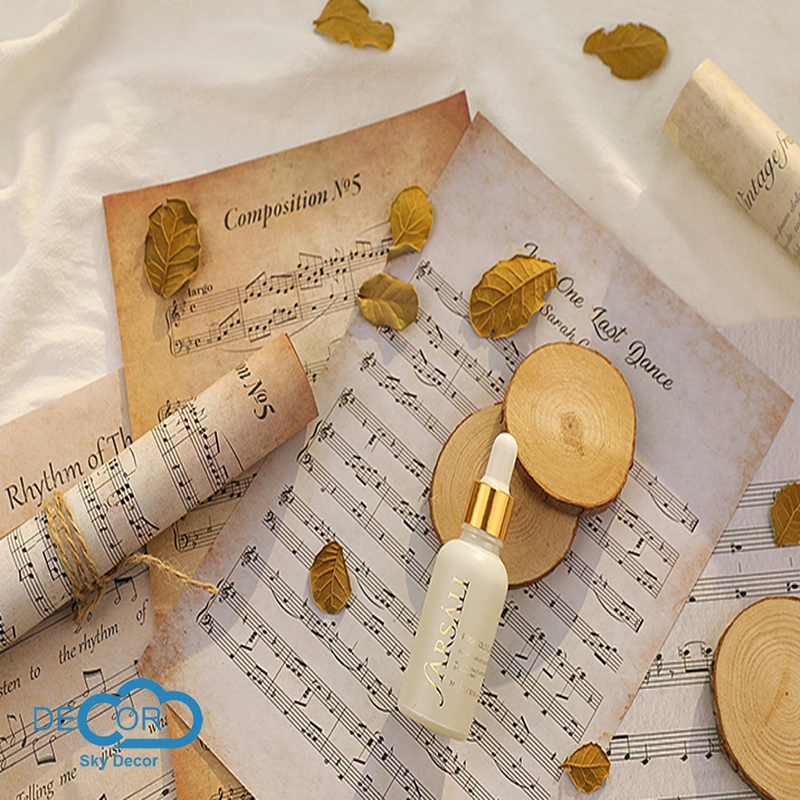 Set sheet, bản nhạc vintage trang trí chụp ảnh, decor nhà cửa, cửa hàng - Sky Decor