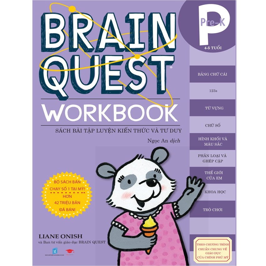 Sách : Braint Quest Workbook - Pre K - Bài Tập Cho Bé 4 - 5 Tuổi