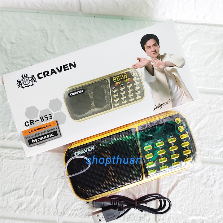 Loa Nghe Nhạc Thẻ Nhớ USB Craven CR-853 3 Pin - Nghe Thẻ Nhớ, USB, FM Radio