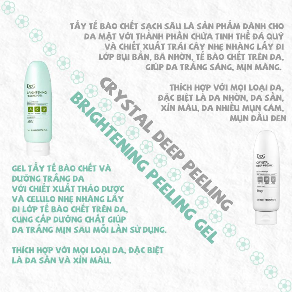 Tẩy tế bào chết sạch sâu Dr.G Crystal Deep Peeling