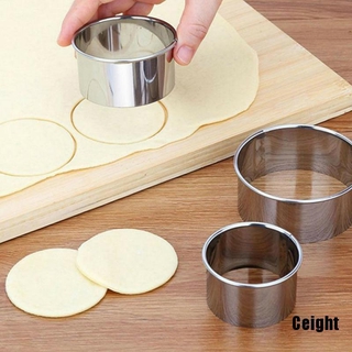 Bộ 5 Khuôn Cắt Bánh Quy Hình Tròn Bằng Thép Không Gỉ Chất Lượng Cao