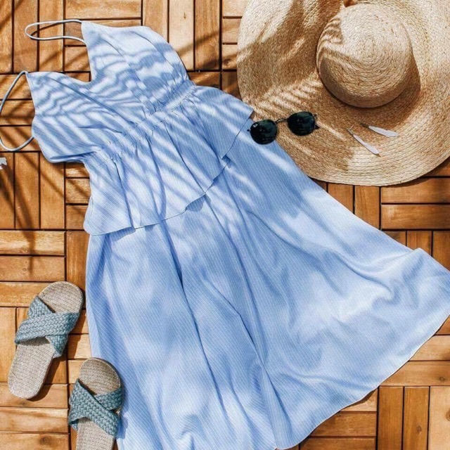 Đầm peplum 2 dây