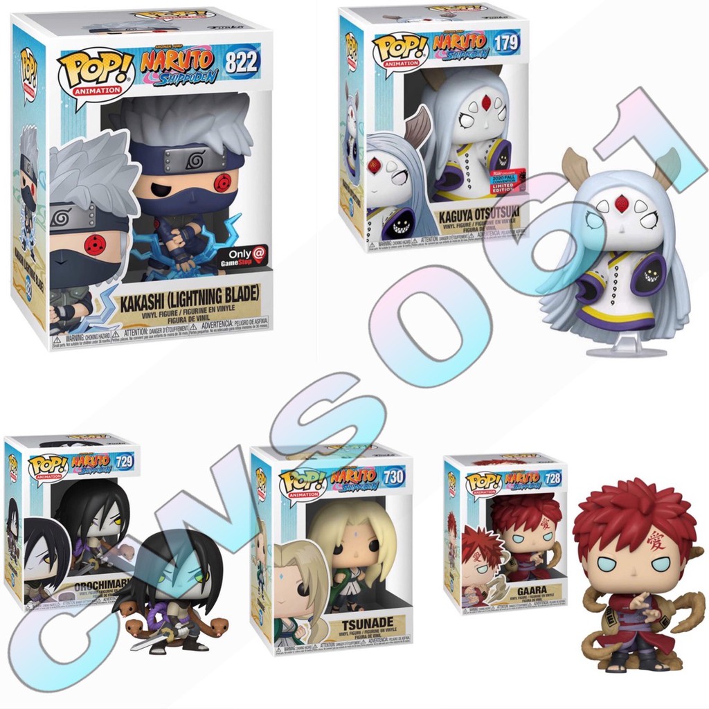 FUNKO POP NARUTO Vinyl Hình Orochimaru Tsunade Gaara Toy Kakashi (Lightning Blade) / Kaguya Otsutsuk