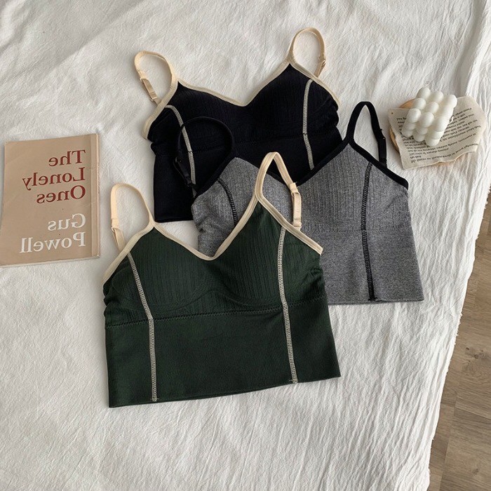 Áo Bra Croptop Cotton Viền Gân Tạo Eo Thon Hở Lưng - Khoét Lưng Free Size 40-55 Kg A916 (Video & Ảnh Thật) | BigBuy360 - bigbuy360.vn