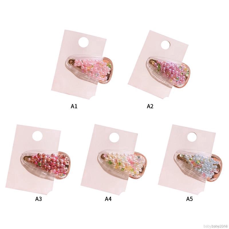 Kẹp tóc đính hạt giả ngọc trai cho bé