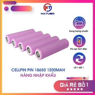 Cellpin pin 18650 1200mah hàng nhập khẩu chuẩn dung lượng - dùng cho loa bluetooth quạt mini đồ điện tử sạc tích điện tp