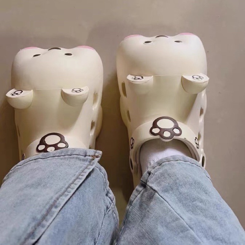Dép sục cross gấu má hồng dễ thương cute nam nữ 🐻 Mã 14A