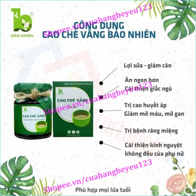 [75gr] Cao chè vằng Bảo Nhiên - lợi sữa giảm cân cho Mẹ sau sinh (Việt Nam)