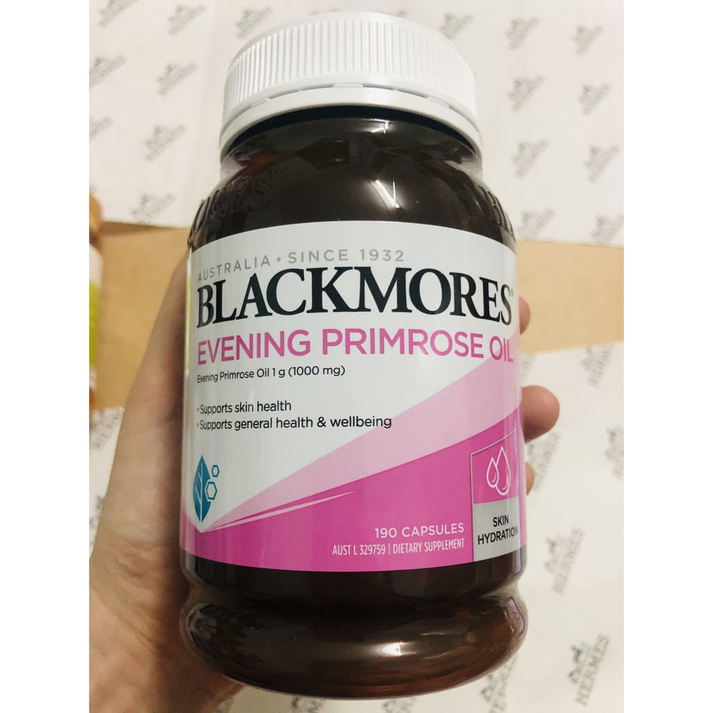 Combo đẹp da tinh dầu hoa anh thảo và mầm đậu nành Blackmores Evening Primrose Oil Úc 190 viên