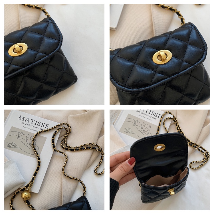 Túi Đeo Chéo Vai Dây Xích Hình Thoi Nhỏ Phong Cách Retro Thời Trang Chất Lượng Cao Mới Dễ Phối Đồ Dành Cho Bạn Nữ