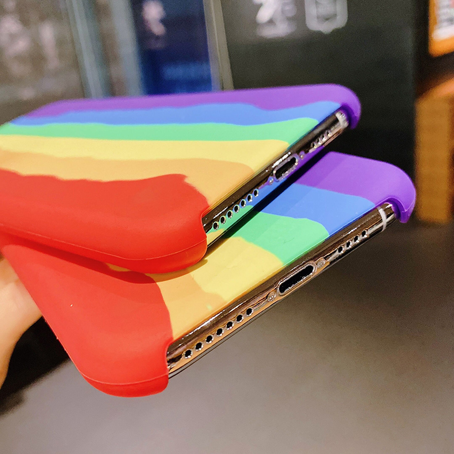Ốp Lưng Cao Su Mềm Màu Cầu Vồng Cho Iphone 12 Mini 11 Pro Max Se 2020 X Xs Max Xr 6 6s 7 8 Plus | BigBuy360 - bigbuy360.vn