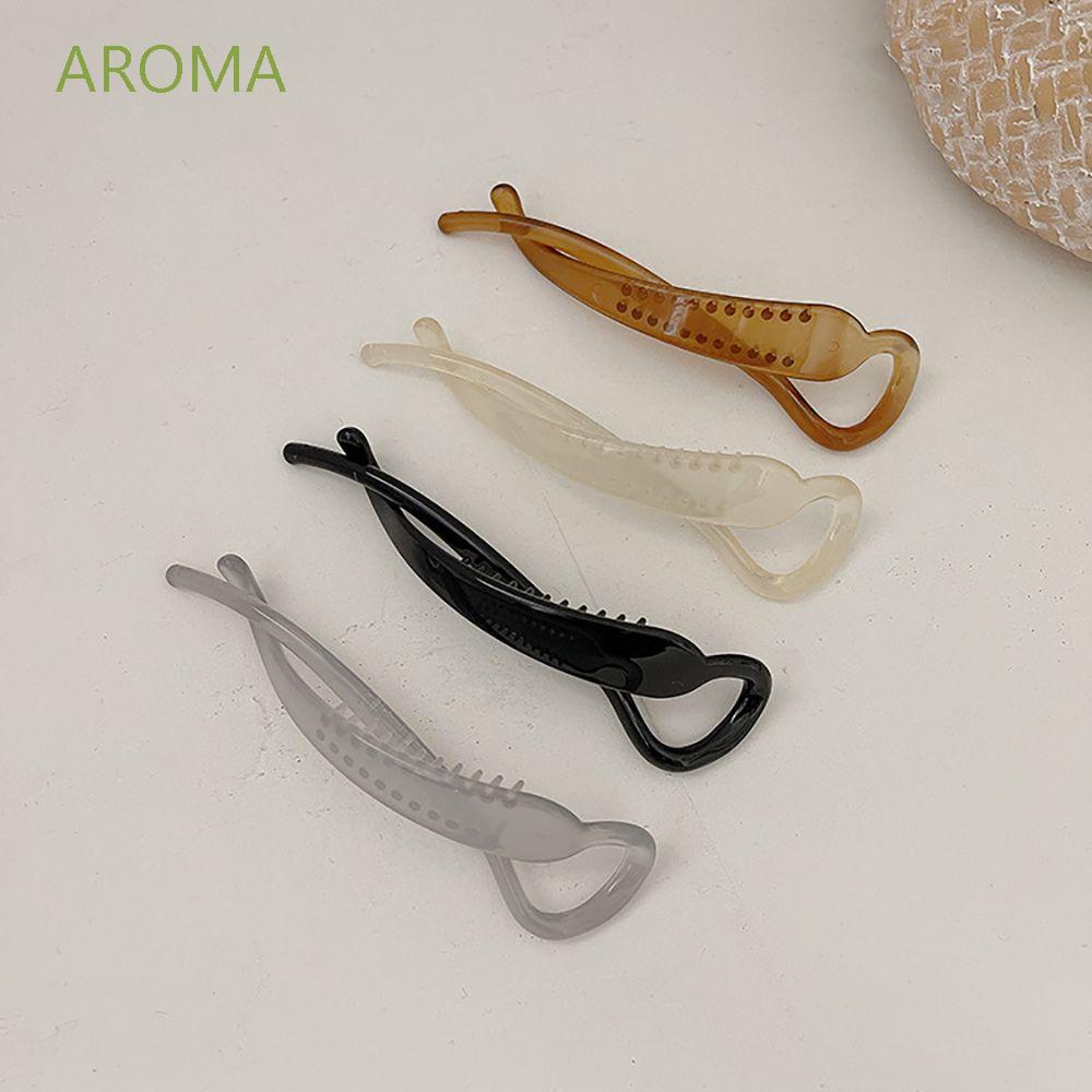 Kẹp Tóc Bằng Nhựa Resin Nhiều Màu Thời Trang Hàn Quốc Đơn Giản Cho Nữ