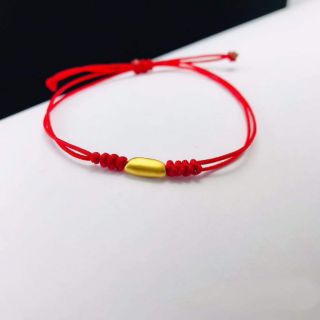Vòng tay chỉ đỏ hạt gạo 24k