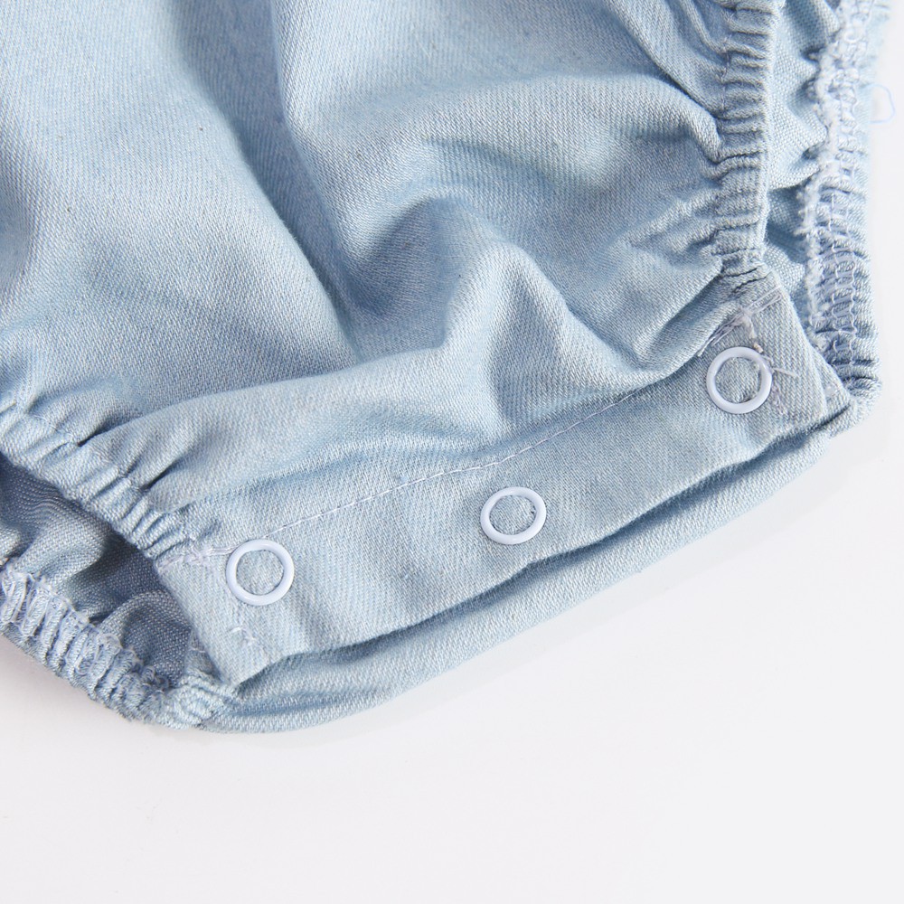 Bộ Áo Liền Quần Sanlutoz Denim Thời Trang Mùa Hè Phong Cách Công Chúa Cho Bé Gái