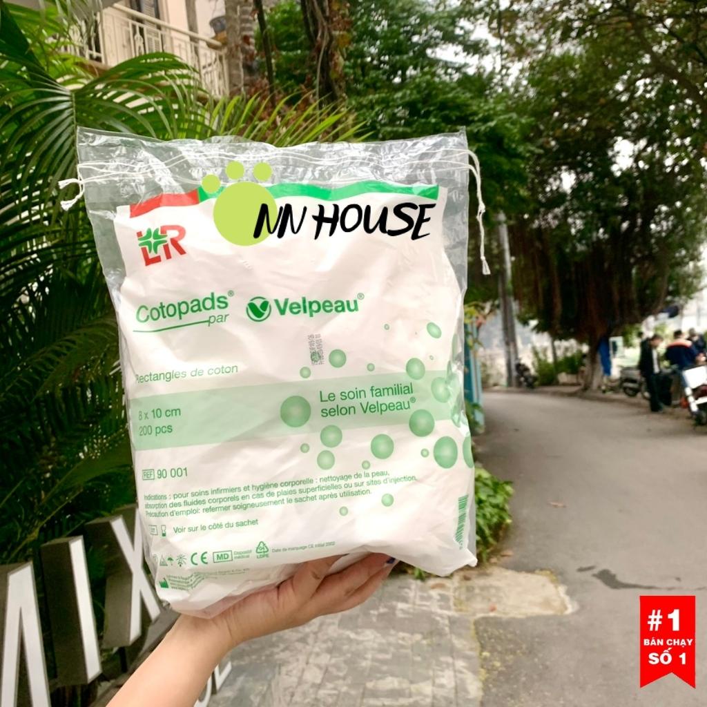 Bông tẩy trang Pháp 500 miếng, 200 miếng Velpeau cotton pads dùng tẩy trang, skincare, makeup, vệ sinh cho bé từ sơ sinh