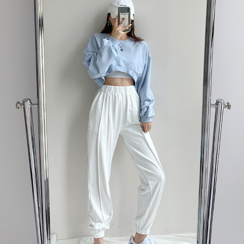 ONERI Women's Long Sleeves Cropped Sweater Top Casual Cute Pullover Cropped Sweatshirt