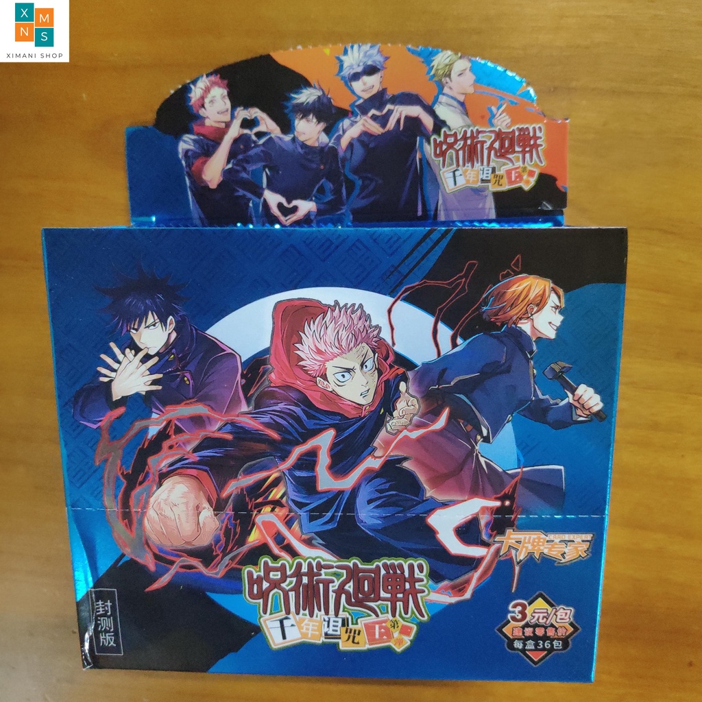 Set 5 Ảnh Thẻ Nhân Phẩm Jujutsu Kaisen Pack Card In Hình Nhân Vật Anime - Chú Thuật Hồi Chiến