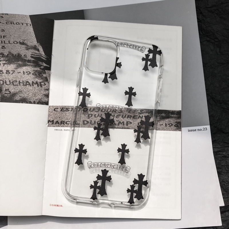 Ốp iphone Chrome Hearts cho các dòng máy  12, 12Pro , 12ProMax,  13, 13PRO, 13PROMAX, AIRPOD 1/2, PRO, 3, 14Promax