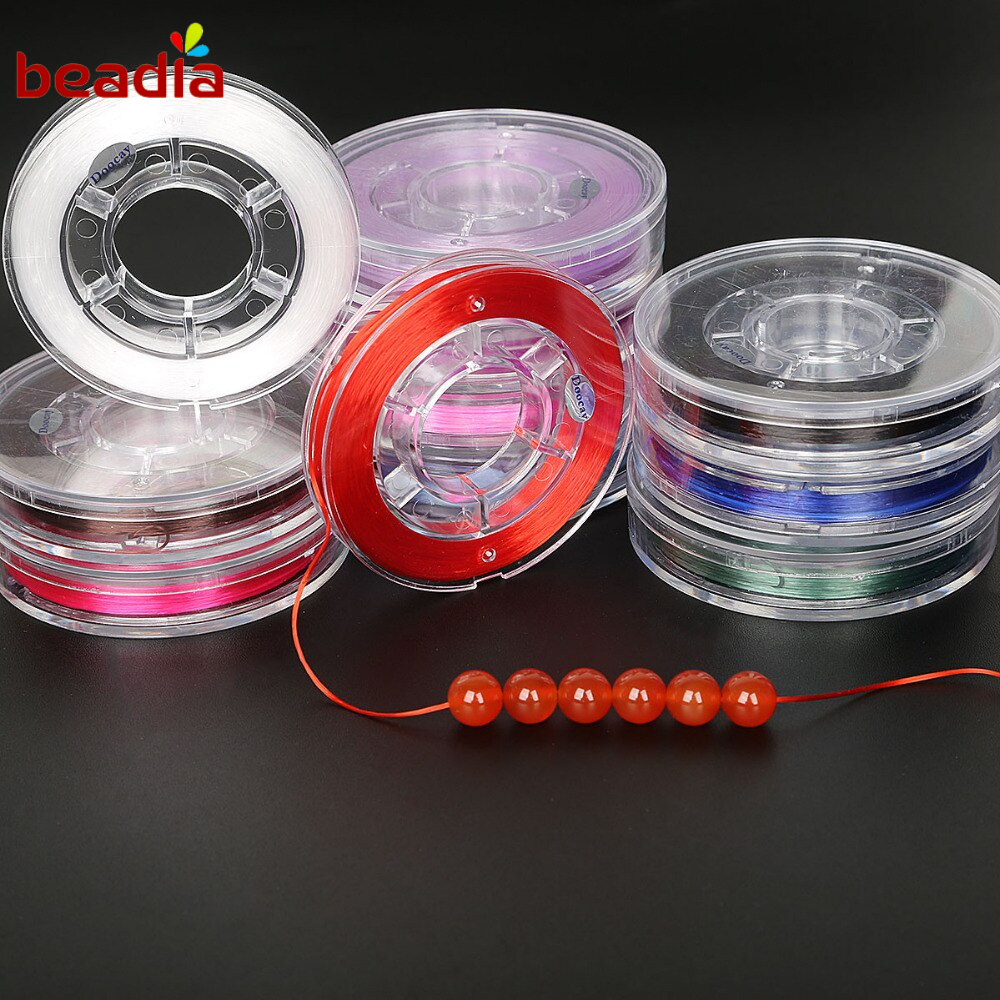 Cuộn dây cước xỏ hạt Beadia chất liệu co giãn làm đồ trang sức thủ công tiện dụng