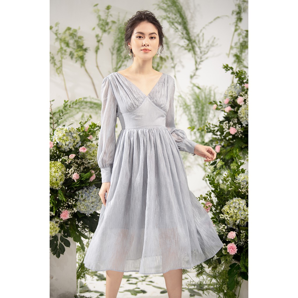 Đầm dài tay nhún ngực - 20Again | BigBuy360 - bigbuy360.vn