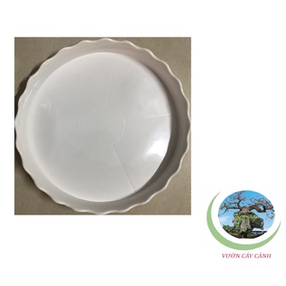 Đĩa lót chậu tròn khía phi 20cm - #052c#