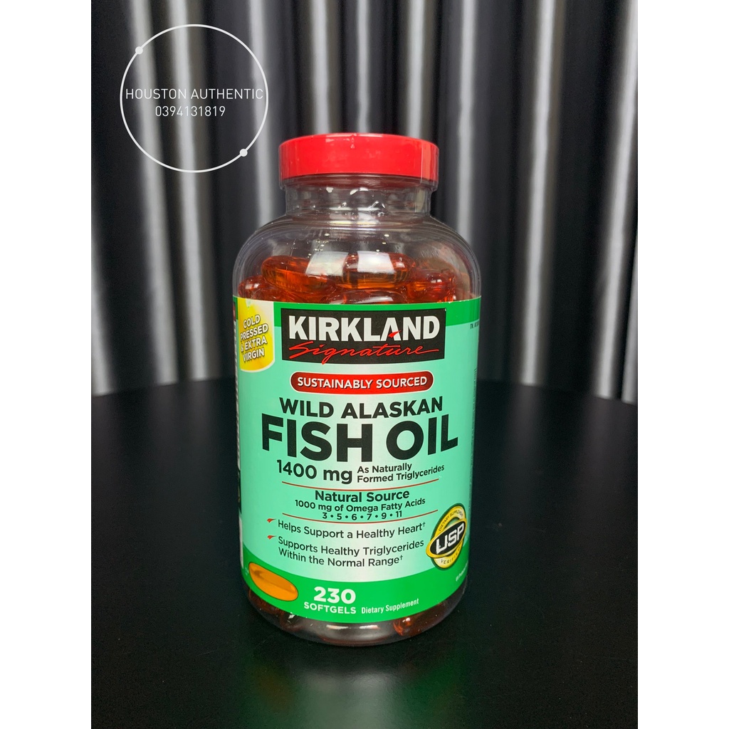Dầu cá Omega 3 Kirkland Wild Alaskan Fish Oil 230 Viên _ Live mua hàng tại Mỹ