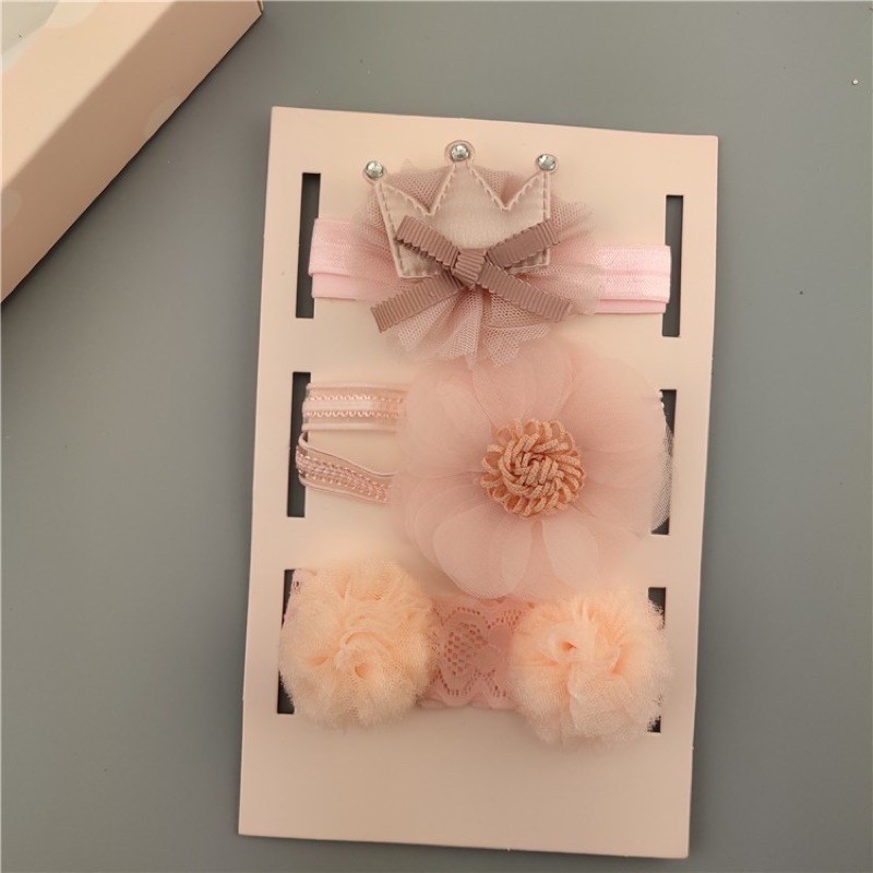 Set 3 turban  công chúa cho bé