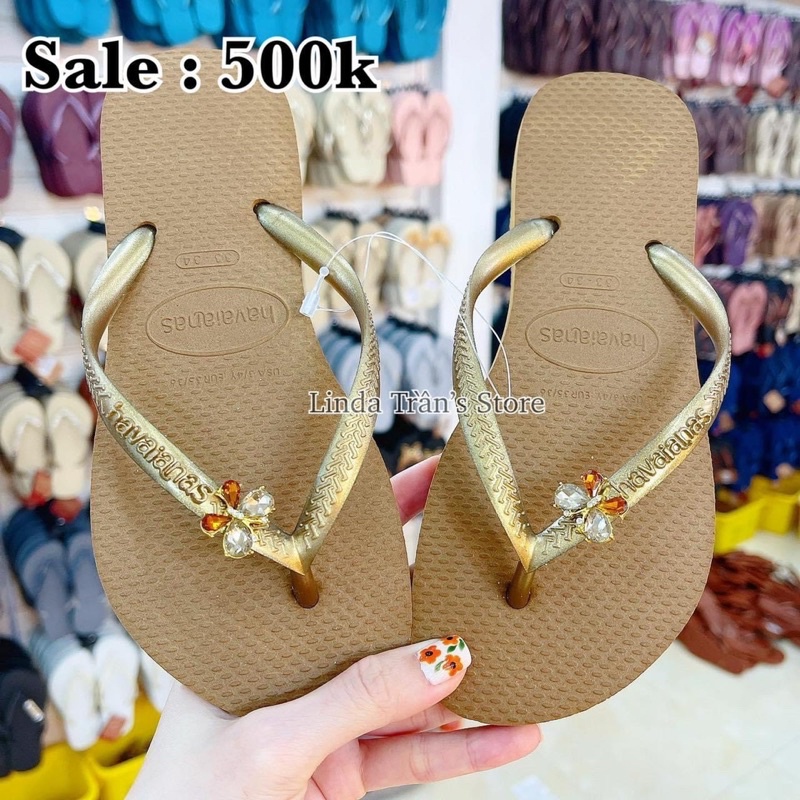 Dép HVN trơn mix charm nhỏ