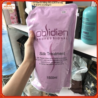(Obsidian-Korea)Hấp dầu dưỡng tóc siêu mềm mượt Obsidian Silk Treatment 1500ml ( dạng túi)