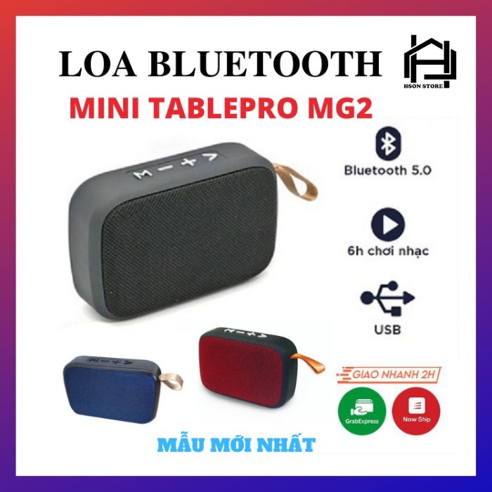 Loa bluetooth mini MG2 - Loa mini giá rẻ, cầm tay nhỏ gọn, nghe nhạc không dây, cắm USB , thẻ nhớ - Bảo Hành 1 năm