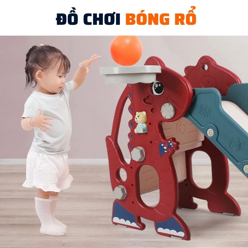 Cầu trượt cho bé trong nhà, cầu tuột cho bé, cầu trượt trẻ em hình khủng long,robot có gấu phát nhạc,bóng rổ mẫu 2022