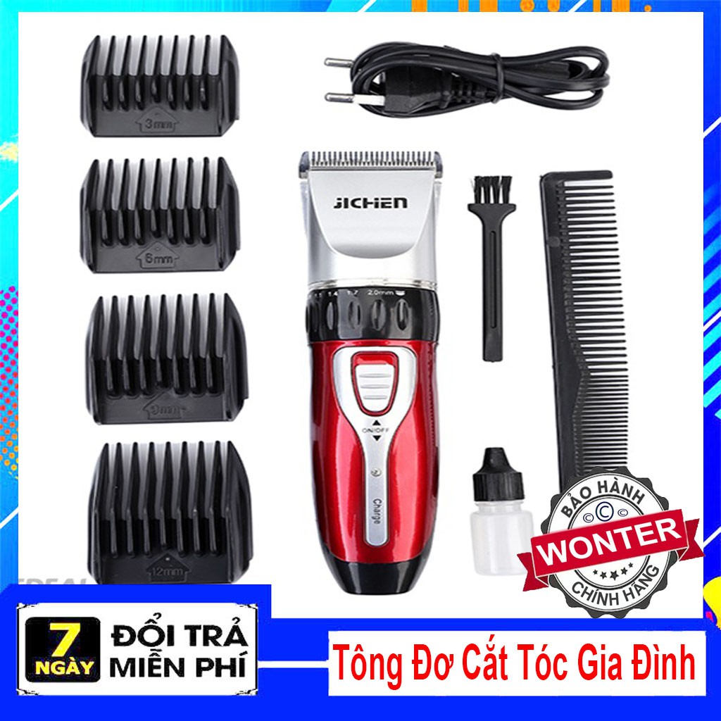 Tông Đơ Cắt Tóc Gia Đình JICHEN JC 0817 tặng kèm 4 cữ cắt tóc