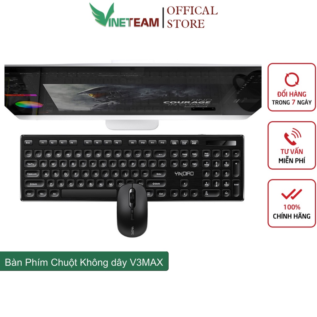 Combo Bàn phím và chuột không dây Văn phòng Vinetteam Yindiao V3max -4744