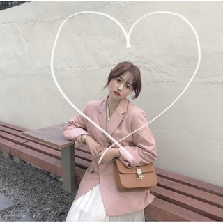 Áo blazer hồng nữ tính