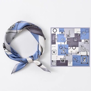 Khăn turban lụa mini thắt cổ áo dễ thương - Maben