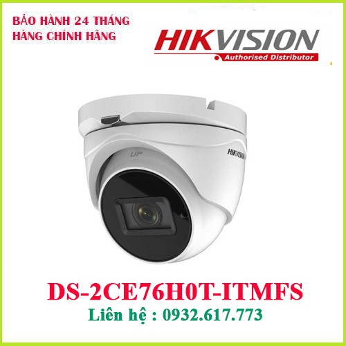 Camera Dome HD-TVI hồng ngoại 5.0 Megapixel HIKVISION DS-2CE76H0T-ITMFS