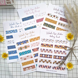 SET WASHI STICKER NHIỀU CHỦ ĐỀ DỄ THƯƠNG