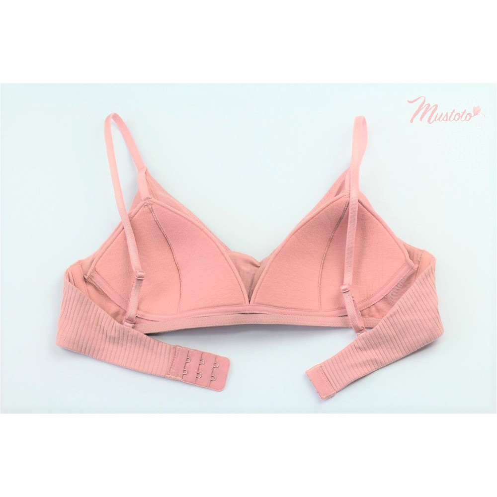 Bộ Quần Áo Lót Nữ Bralette Haboob Trơn Mút Mỏng Không Gọng (Mustoto MA33) | BigBuy360 - bigbuy360.vn