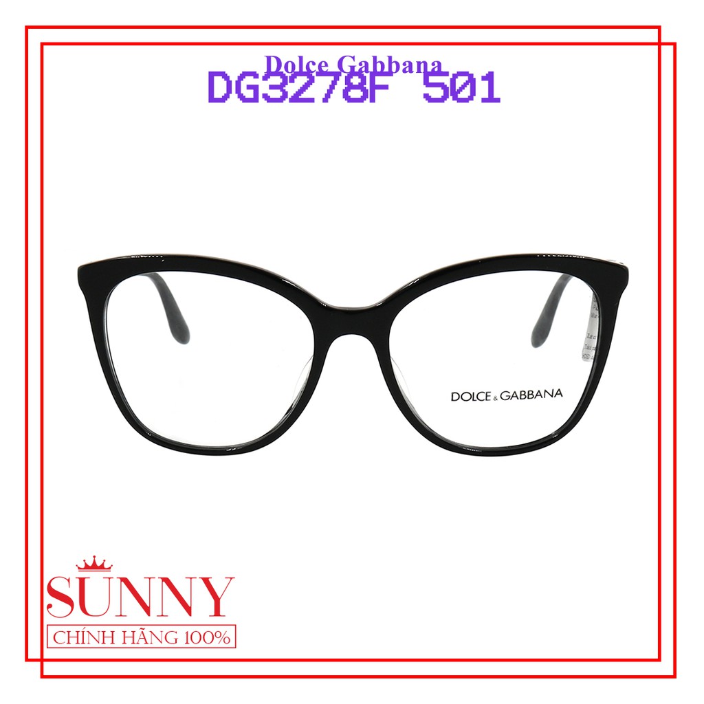 Gọng kính nam nữ chính hãng Dolce &amp; Gabbana DG3278F 501 màu sắc thời trang, thiết kế dễ đeo bảo vệ mắt