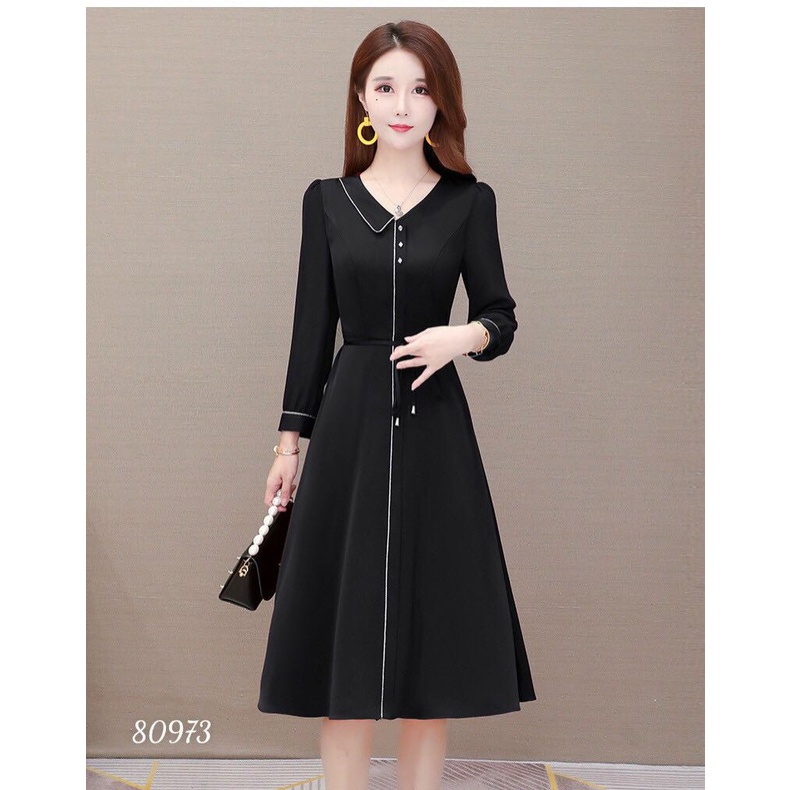 ĐẦM XÒE CÔNG SỞ DÀI TAY PHỐI VIỀN SANG TRỌNG-D06