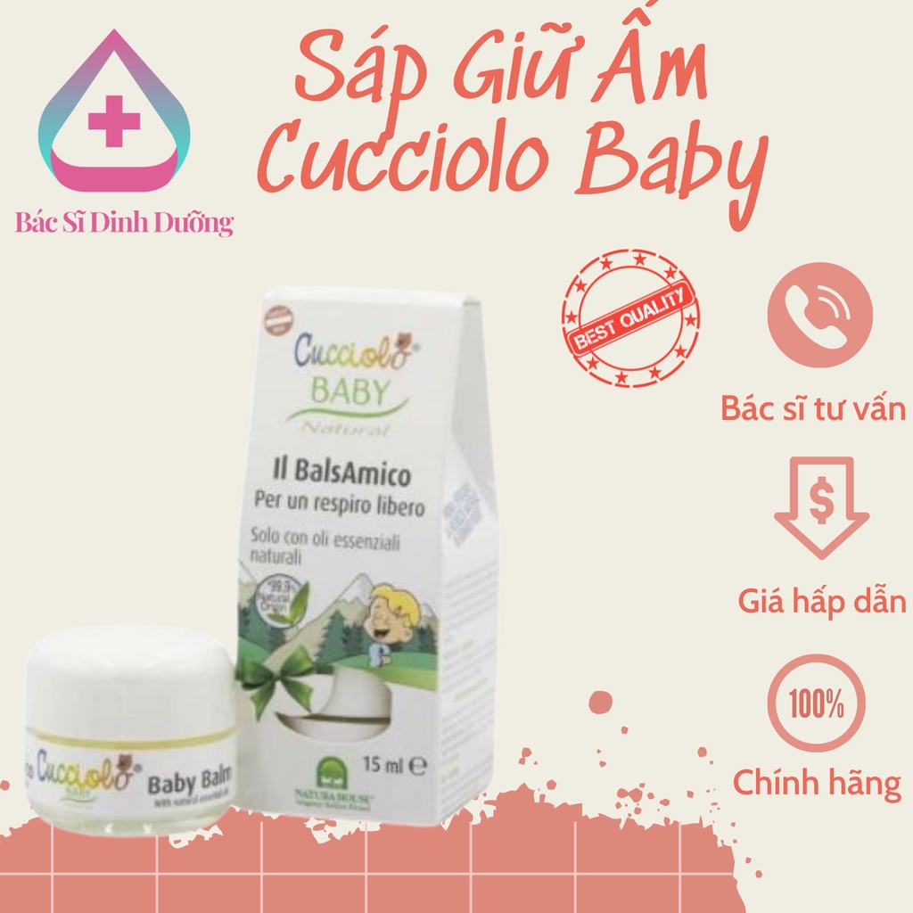 Chính Hãng Sáp giữ ấm Baby Balm Cucciolo - phòng ngừa các bệnh về đường