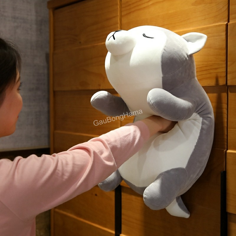 Chó Bông Shiba Nằm Ngủ  mềm mịn hàng cao cấp Hama